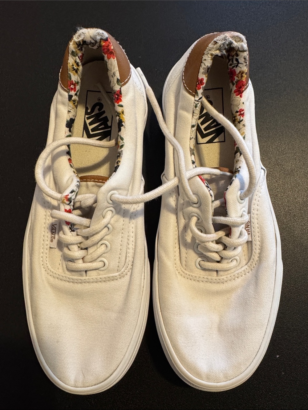 Vans Era 59 C&L Floral Canvas Sneakers White | Size 8